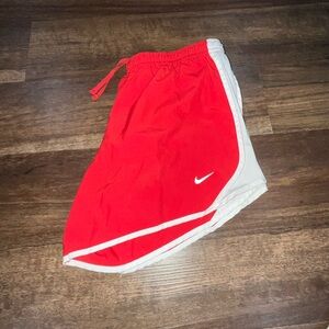 Nike Red and White Dri-FIT Shorts